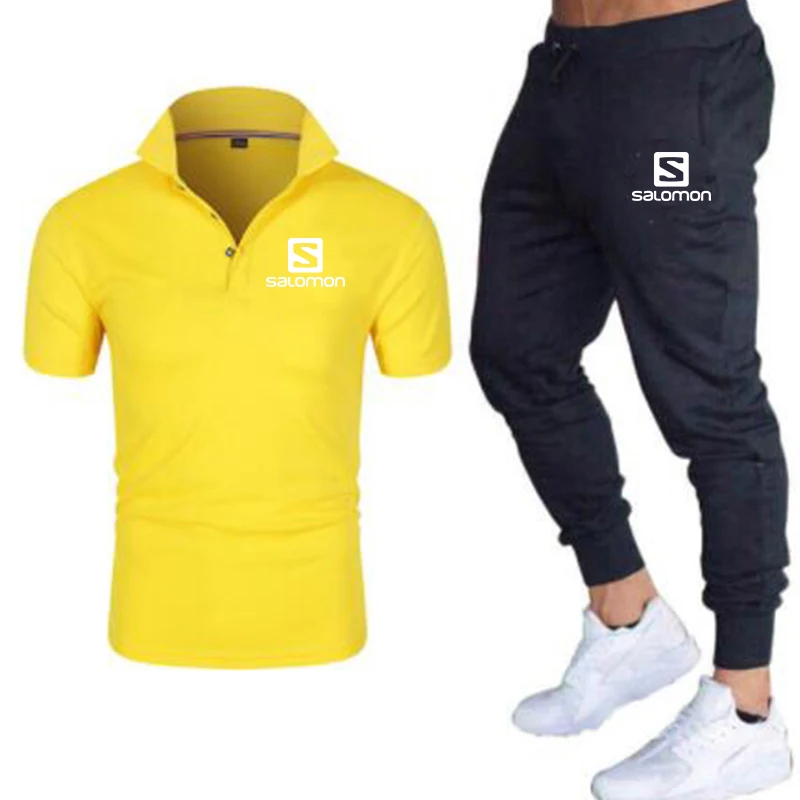 

Summer Clothes Men's 2-Piece casual Printed Shorts And Short-Sleeved T-Shirt Men'S Breathable Slim Tailored V-Neck Print 2021 Ne