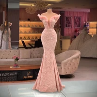 new arrival luxury elegant mermaid prom dresses v neck sleeveless lace appliques women long evening party gowns custom made