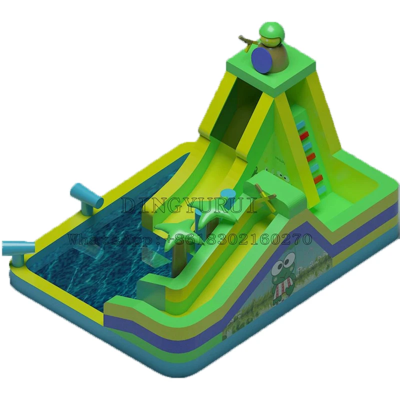 

Inflatable Water Park 7 in 1 Jungle Castle Bouncer Slide Combo Kids Adult Outdoor Entertainment Sports Game