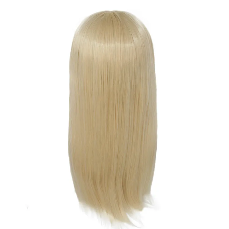 Ebingoo Hair cap+ белый высокотемпературное волокно Peruca Perruque натуральный прямой длинный синтетический парик с челкой для женщин