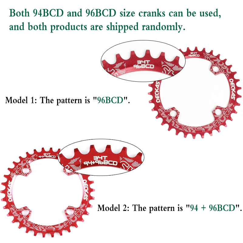 DECKAS MTB BCD96 цепное кольцо 94BCD узкая широкая Овальная Круглая цепь для шоссейного