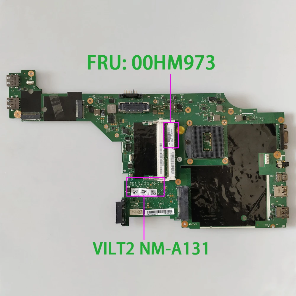 00HM973 VILT2 NM-A131 for Lenovo ThinkPad T440p NoteBook Laptop Motherboard Tested enlarge