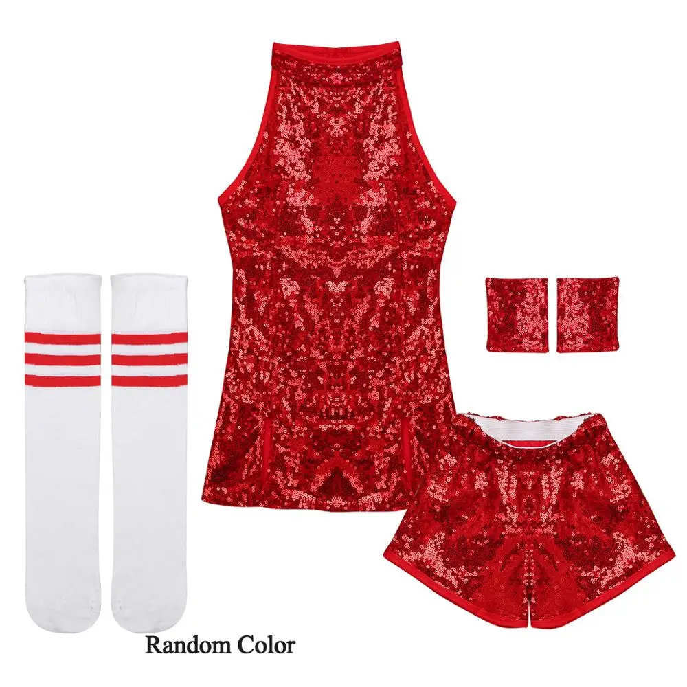 Детское платье для балета танцевальное с блестками в стиле хип хоп джаз Детский