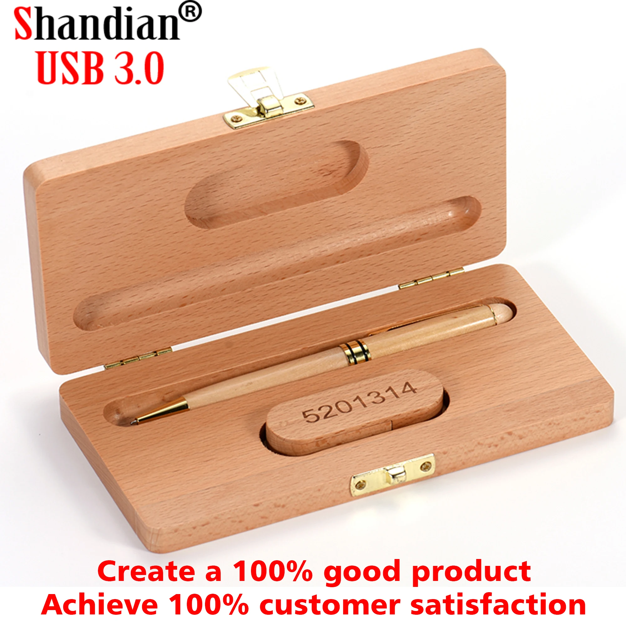 SHANDIAN Новый USB флеш-накопитель из бука деловой Подарочный ящик ручка шариковая