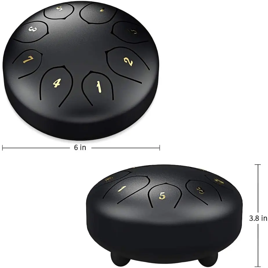 глюкофон барабан Стальной для языка 8 нот 6 дюймов металлический ручной набор