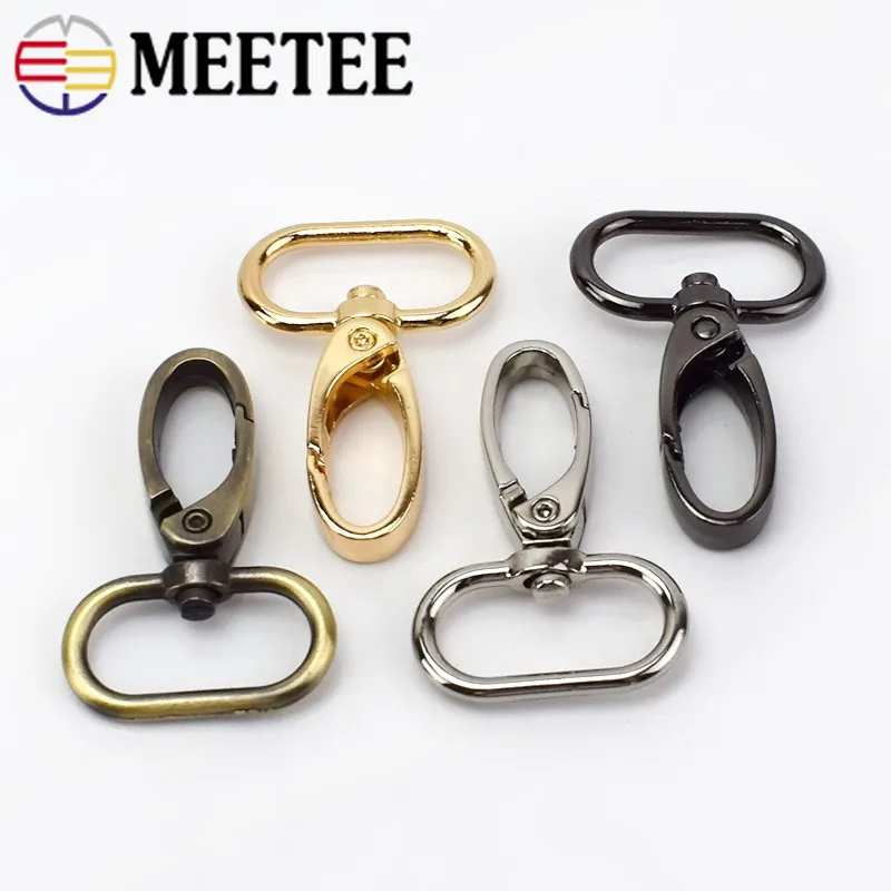4 шт. Meetee 20/26/32/38 мм металлический клатч Сумки Пряжка Поворотный замок-карабин