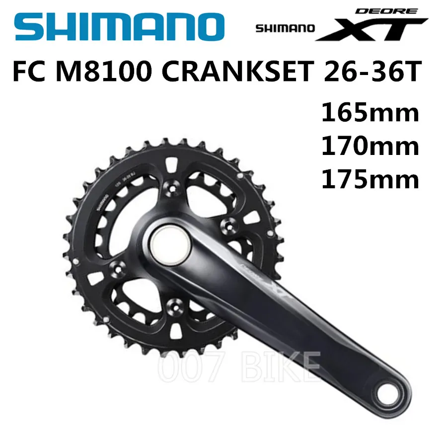 SHIMANO DEROE XT FC M8100 кривошипная система 2x12 Speed 26 36T MTB HOLLOWTECH II 170 мм 175 24 скорости|Шатун и