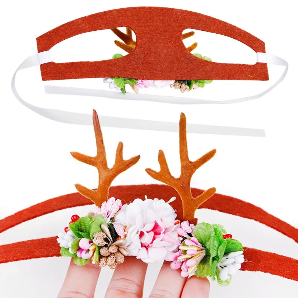 Pet Headdress Christmas Antler Decorative Hat Headband Dog Cat Hair Accessories Beautiful Funny Romantic And Wearable |