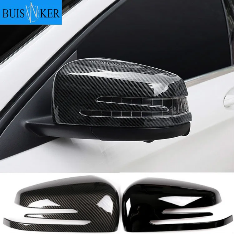

Крышка для зеркала заднего вида, из углеродного волокна, для Mercedes Benz A, B, C, E, GLA, класс W204, W212, АБС-пластик, 2 шт.