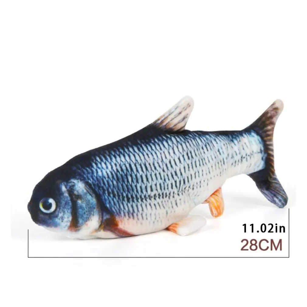

30CM Pet Cat Toy Electric USB Charging Simulation Dancing Moving Floppy Fish Cats Toy For Pet Toys Interactive Dog Dropshipping