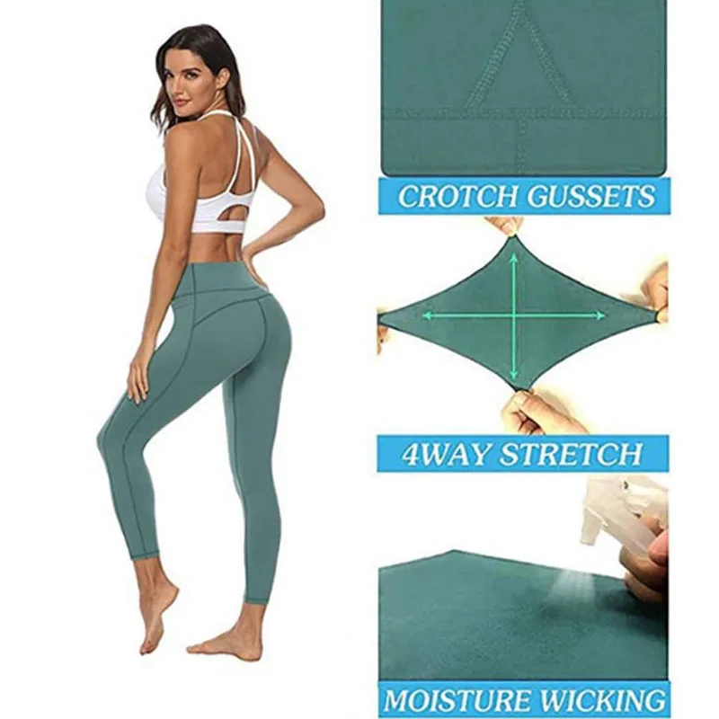 Женские леггинсы размера плюс однотонные Цвет с высокой талией Леггинсы