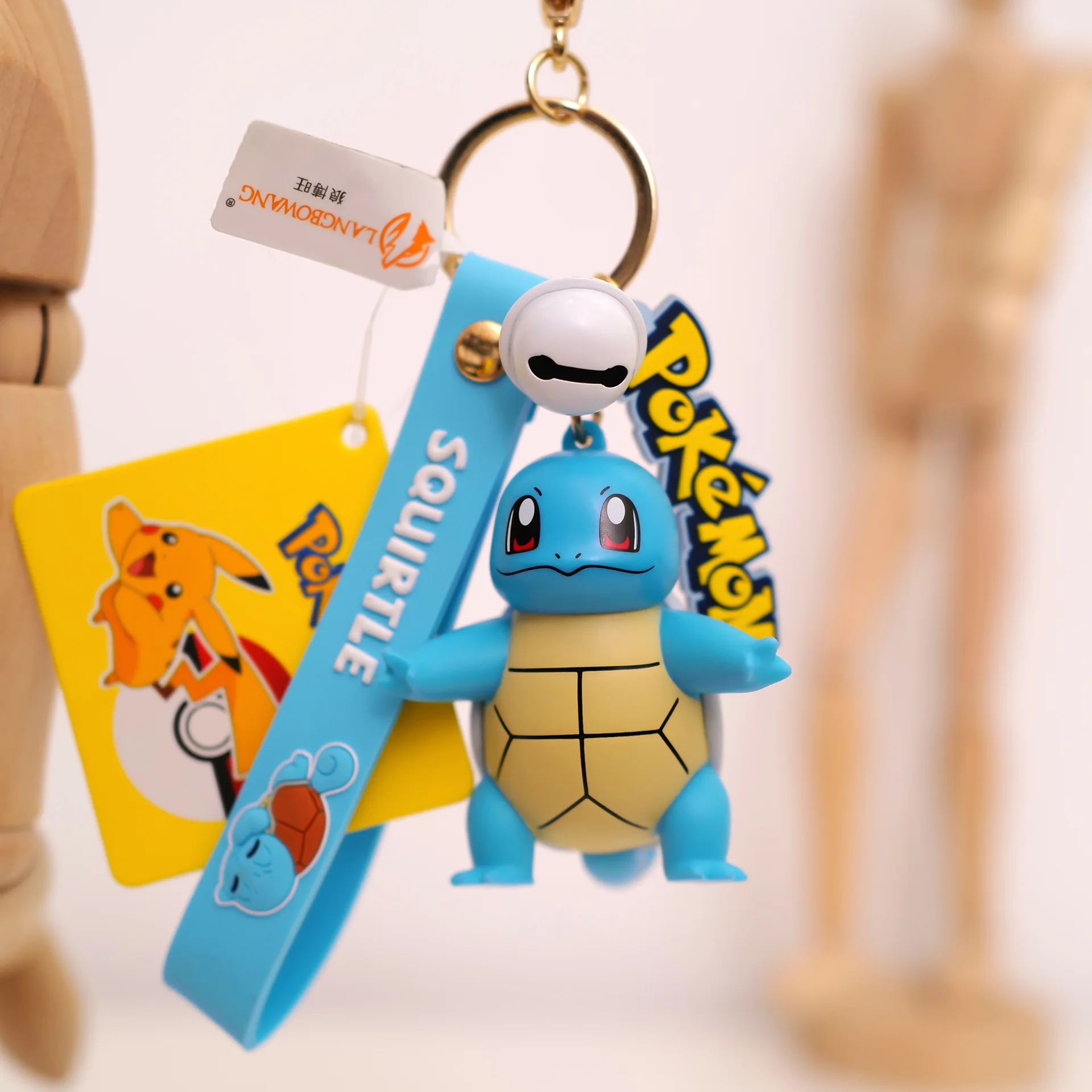 

Pikachu Keychain Pokemon Key Chain Squirtle Psyduck Charmander Anime Gifts School Bag Pendant Genuine Pokemon Kawaii Key Ring