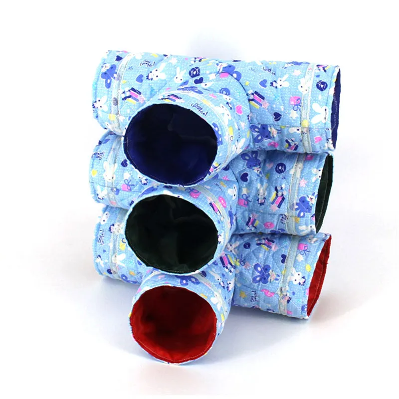 Summer Small Pet Tunnel Hamster Guinea Pig Rabbit Tubes Three Channels Playing Toys Cages Accessories Supplies | Дом и сад