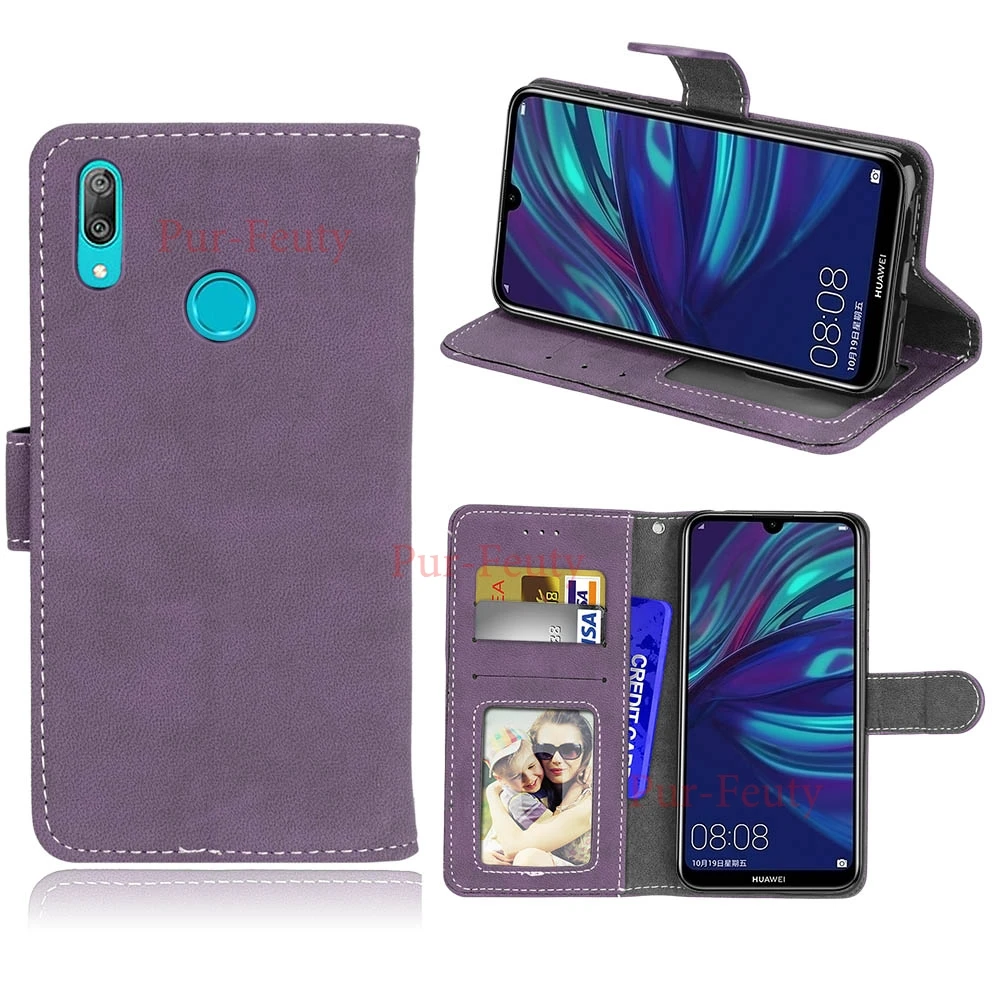 Флип-чехол с фоторамкой для Huawei Y 7 2019 DUB LX1 L21 кожаный чехол бумажником и подставкой