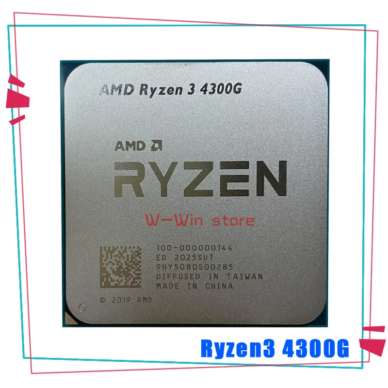 Четырехъядерный процессор AMD Ryzen 3 4300G R3 8 ГГц восьмипотоковый 65 Вт L3 = 4M 100-000000144