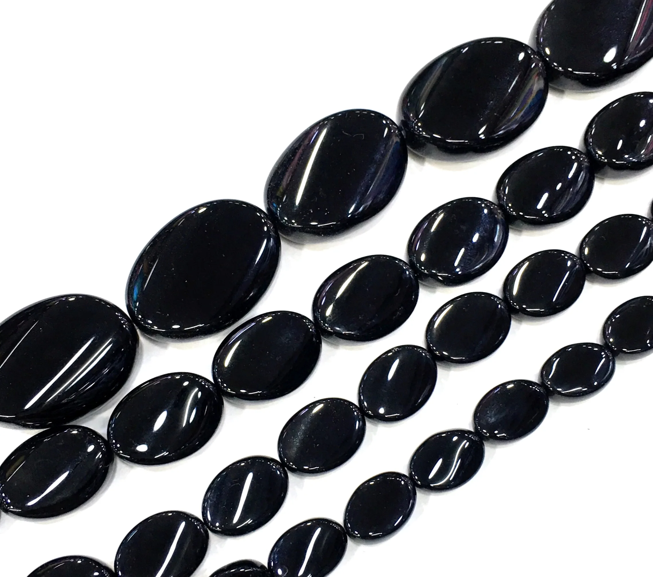 Заводская цена натуральный черный агат оникс камень свободный разделитель