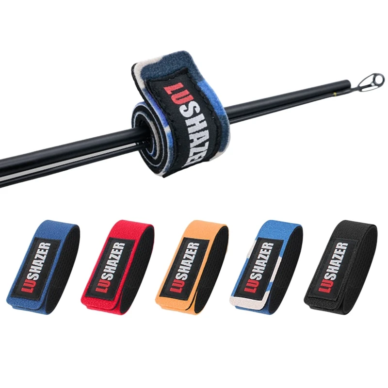 

5PCS Elastic Bandage Fishing Rod Tie Straps Accessories Reusable Carp Fishing Rod Band Guide Ring Holder Belt Strap Suspenders