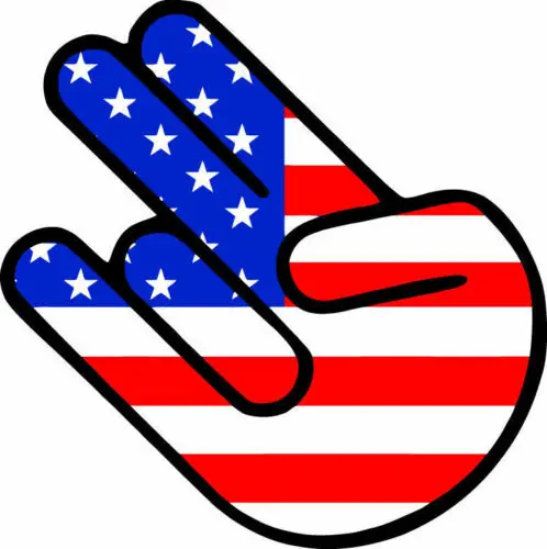 

Shocker Stink Finger American Flag Vinyl Decal Car Sticker Styling Cover Scratches Accessories Decor Car Modified Sticker KK13cm