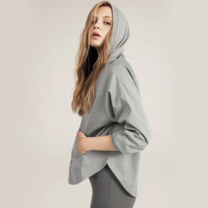 R&ampW Hooded Sweater Women Men Sports T-shirt Long Sleeve Ups for Yoga Running Dancing Training Pocket Brand Design Dance Shirts | Спорт и