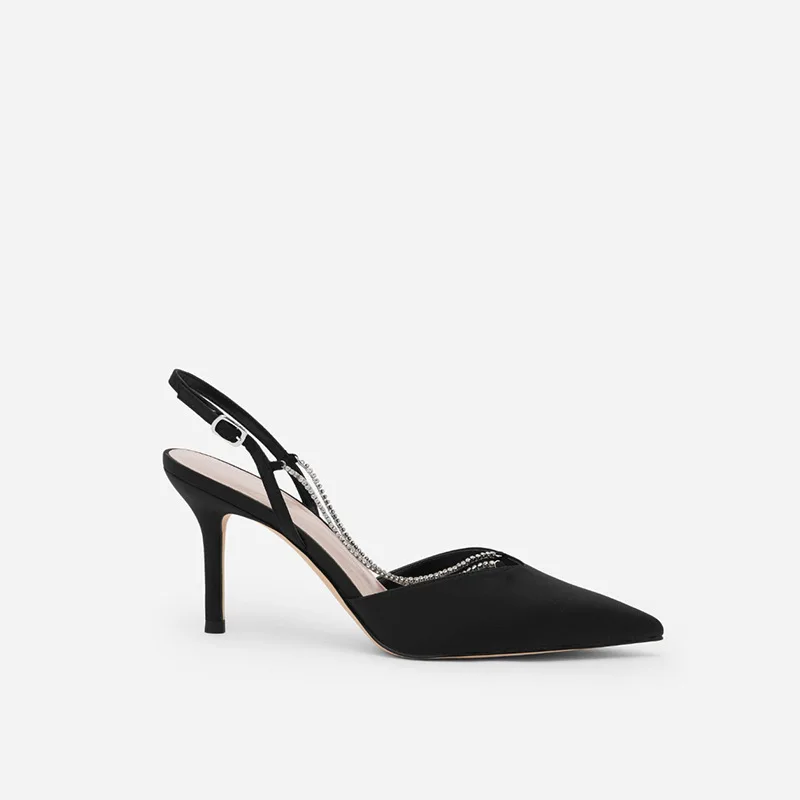 

2021 Summer Comfort Shoes for Women Sandals Elastic Band Strappy Heels Riband Suit Female Beige Slip-on Spring New Sexy Rhinest