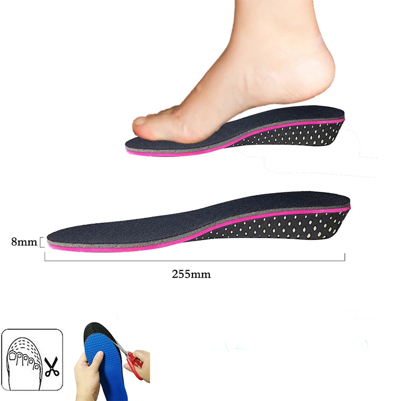 Memory Foam Height Increase Insole For Men Women Invisible Increased Lifting Inserts Shoe Lifts Elevator Insoles  (2 -5 cm)