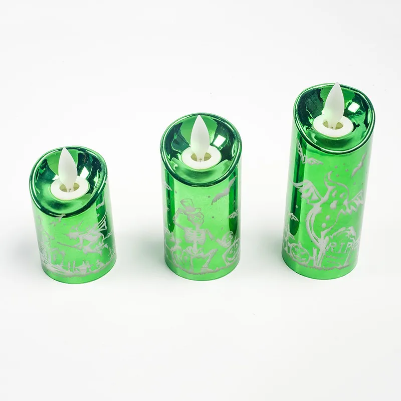 Хэллоуин Светодиодный светильник Tealights с батарейным питанием беспламенный Свеча