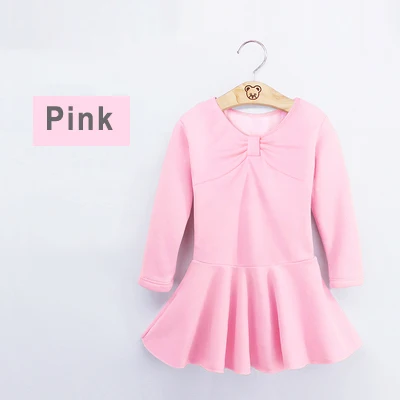 Pink Осенне-зимнее бархатное балетное детское танцевальное платье для девочек плотные теплые гимнастические танцевальные тренировочные костюмы балетная пачка с шортами - Цвет: Pink