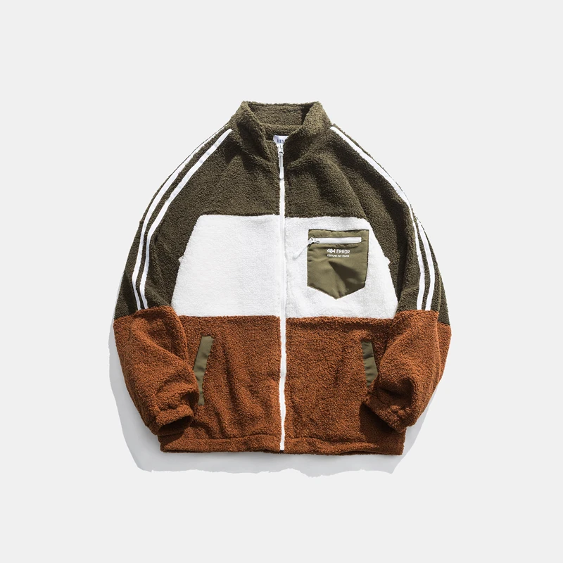 Мужские кашемировые куртки на молнии в стиле ретро с воротником-стойкой уличная