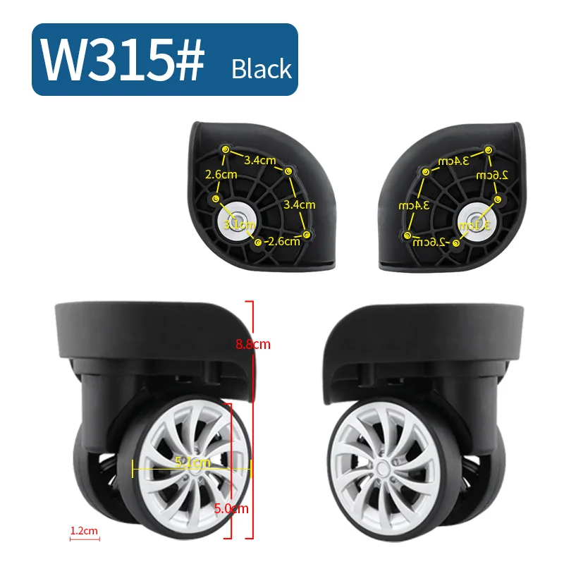 Luggage Universal Wheel Accessories Wheel Boarding Aircraft Box Pulley Wheel Aircraft Wheel General Accessories 20 inch 28 inch