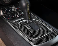 carbon fiber car gear shift panel cover sticker interior trim accessories for chevrolet camaro 2010 2011 2012 2013 2014 2015