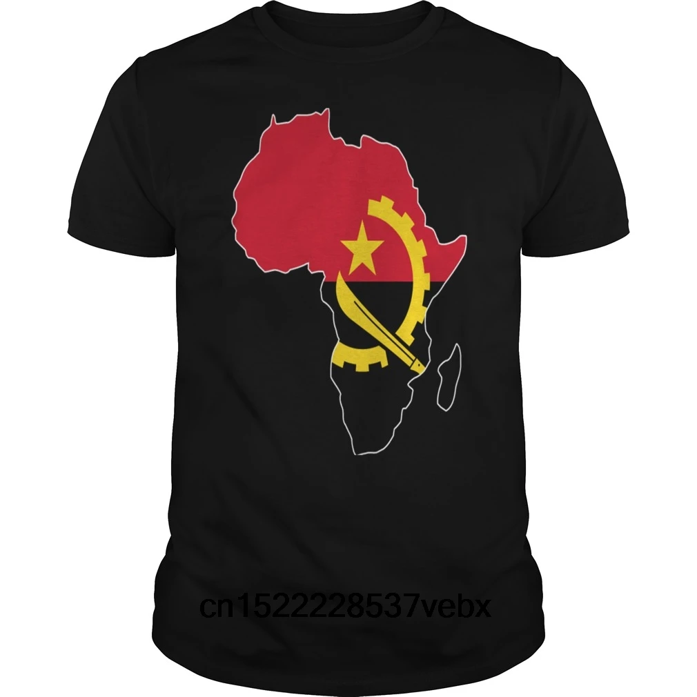 

Funny Men T Shirt Women Novelty Tshirt Angola Map In Africa Map Cool T-Shirt