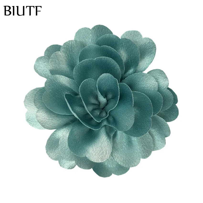 100 шт./лот оптовая продажа шикарный тканевый цветочный принт с/без заколки для