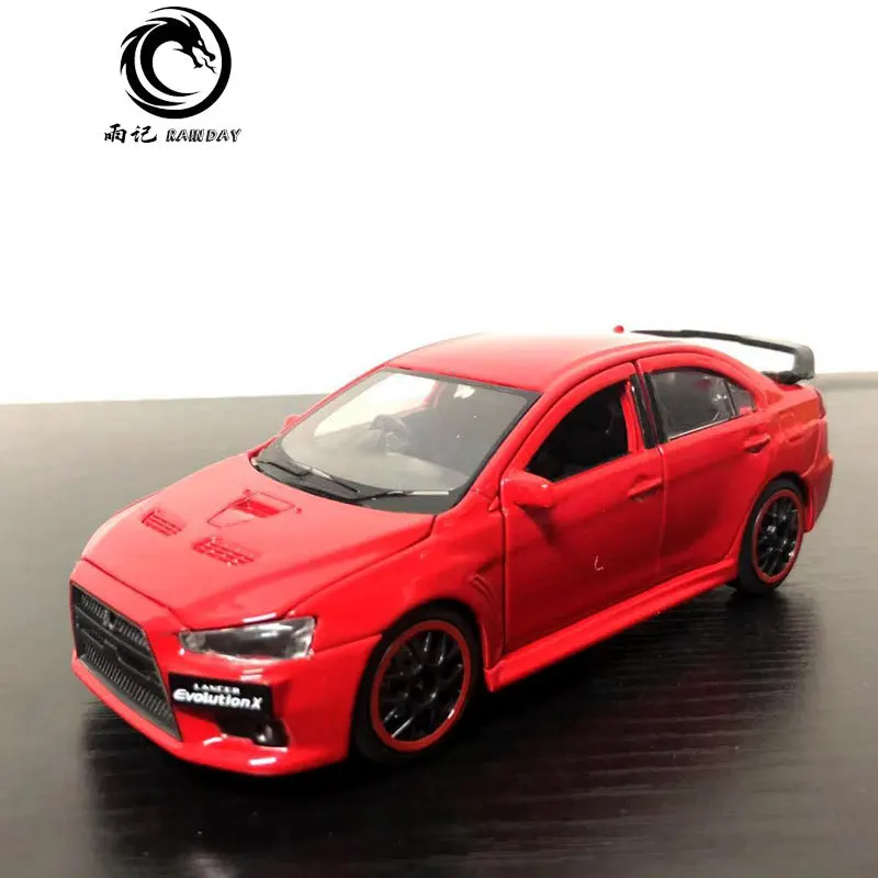RD 1/32 масштабная модель автомобиля игрушки Mitsubishi Lancer Evolution X звук и свет Литье Металла Отступить модели автомобиля игрушки для подарка, для детей