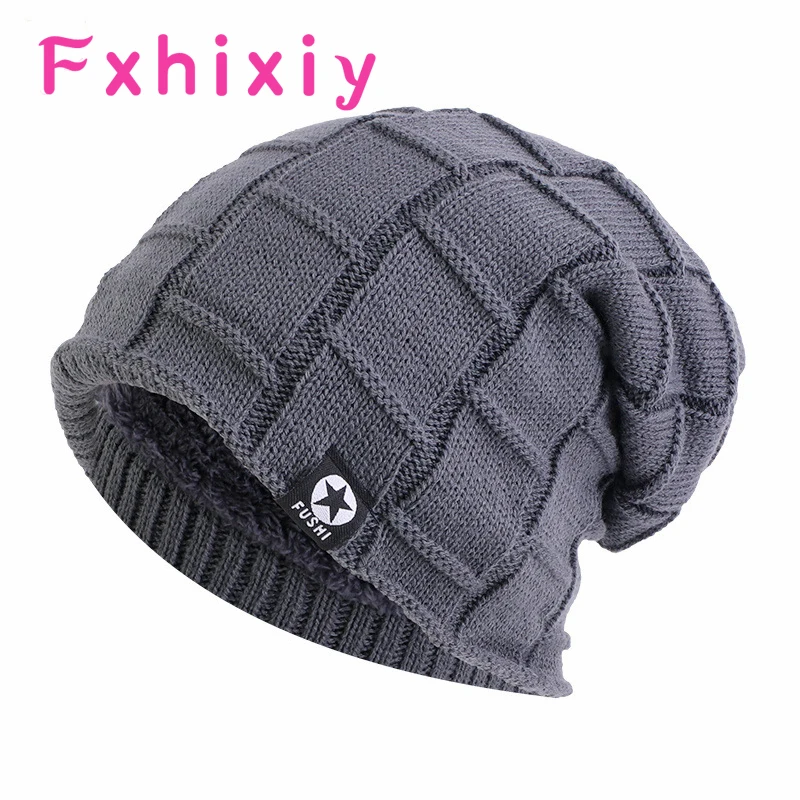 

High Quality Men's Winter Hat& Caps Knitted Thicken Winter Warm Beanies for Men and Women Solid Color Casual Hip-Hop Beanies
