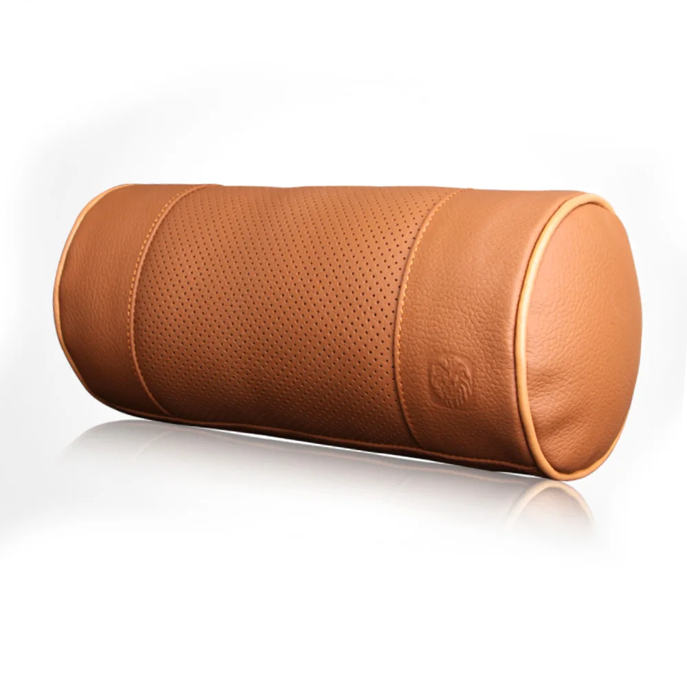 

LEEPEE 1piece Interior Accessories PU Leather Head Neck Support Car Pillow Memory Foam Car Neck Pillow Soft Car Headrest