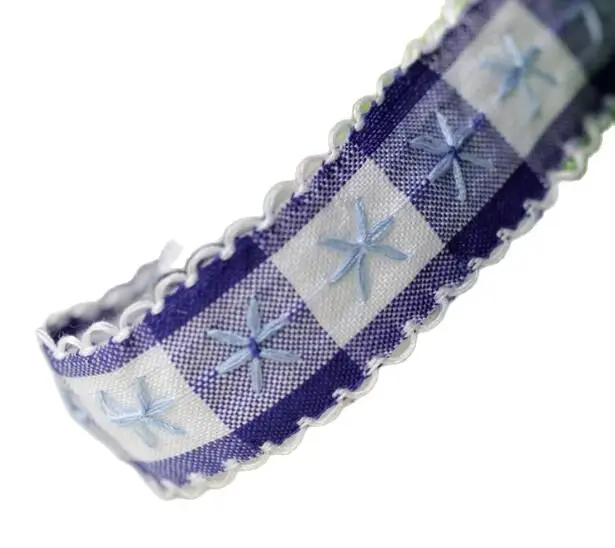 2 3 см широкая Роскошная вышивка синий цветок кружевная обшивка лента сделай сам