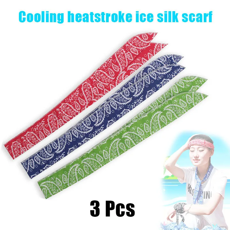 3 Pcs Scarf Cooling Heatstroke Turban Headband Outdoor Sports Summer Neck Cool Suitable for Military Training SM | Спорт и