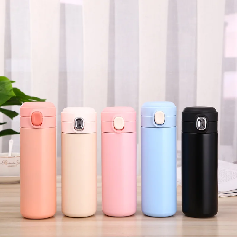 

Thermo Cup Travel Coffee Mug Leakproof Couple Cup Cute Thermal Bottle Simple Bouteille Isotherme Inox Coffee Bottle AC50BW