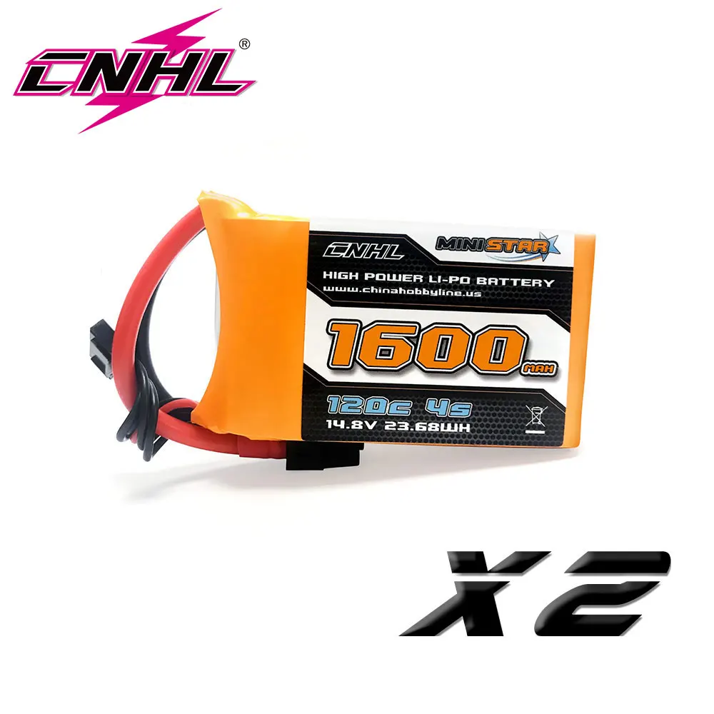 2 шт. CNHL Lipo 4S 14 8 в аккумулятор 1600 мАч 120C системная серия XT60 для Vortex LRC Freestyle V1 RC Heli