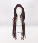 DMMd DRAMAtical Murder норки Косплэй парик длинные темно-красная плетеный синтетический термостойкий парик волос парик + парик Кепки