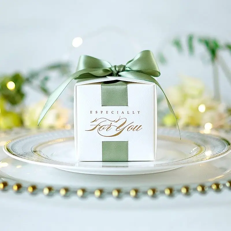 

Wedding Party Gift Packing Box with Ribbon Candy Boxes Christmas Gift Box Christening Baby Shower Birthday Event Party Supplies