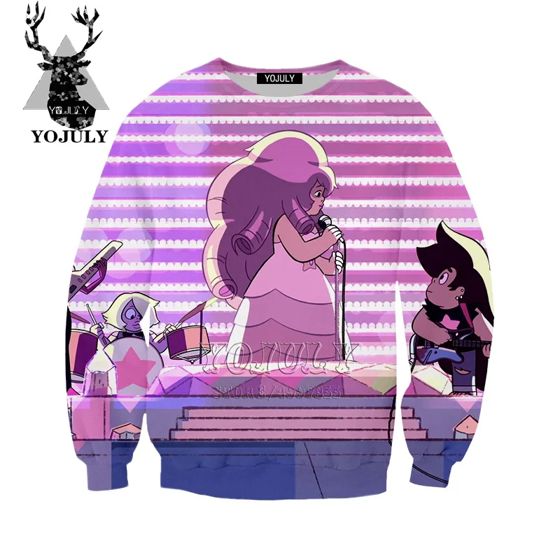 YOJULY Steven Universe styles/толстовка с 3D принтом Одежда для больших детей модные топы для девочек и подростков, детская одежда SW94