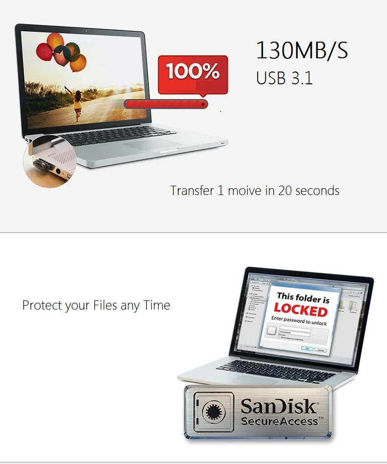Двойной Флеш-накопитель SanDisk Новые 128 ГБ USB флэш-накопитель Ultra Dual USB3.1 диско OTG типа C USB флеш-диск Stick 130 МБ/с. 16 Гб оперативной памяти, 32 Гб встроенной памяти, 64 ГБ флэш-накопитель