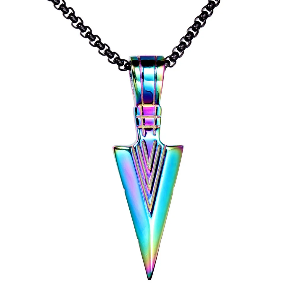 

LAMEMDEE Men Fashion Necklace Creative Arrow Head Pendant Chain Charm Choker Male Trendy Jewelry collier ketting collares