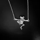 Лягушка ожерелье винтажные Серебристые кулоны Цвет для мужчин и женщин, Свадебная и лягушка ожерелье, подвеска в готическом стиле Стиль цепочка на шею в стиле панк в стиле хип-хоп ювелирные изделия вечерние подарок