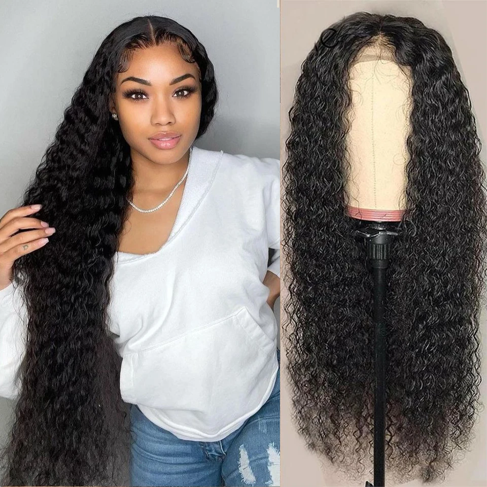 

Indian Deep Curly Lace Front Wig 13X4 Human Hair Wigs For Black Women curly Wave 4x4 5X5 6X6 Lace Closure Wig Prelucked Hairline