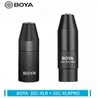 BOYA 35C-XLR PRO 3,5 мм (TRS) Мини-гнездовой адаптер для 3-контактного XLR штекерного разъема с фантомным питанием