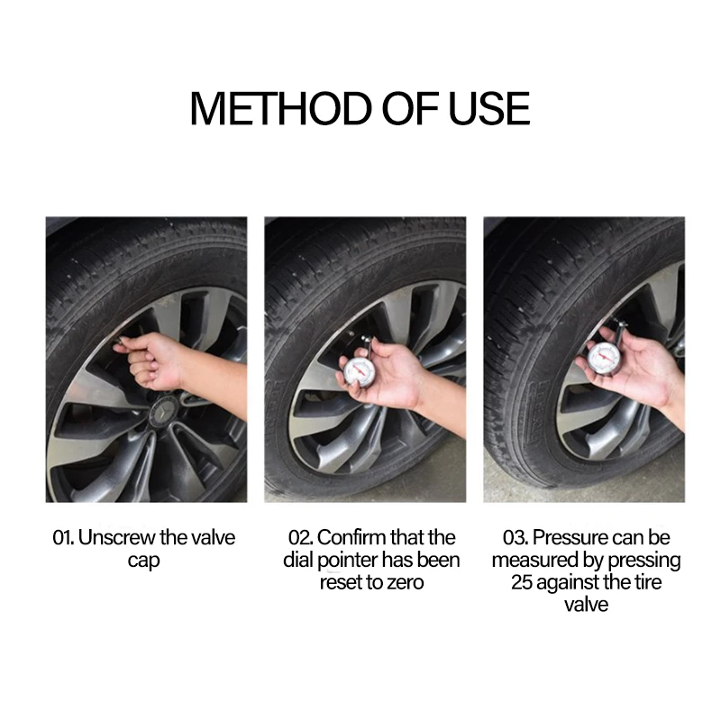 Высокоточный манометр для автомобильных шин Универсальный мини циферблат