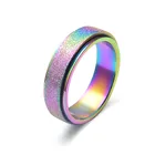 2020 Радужное матовое вращающееся ЛГБТ кольцо с вращением, цветное Настоящее любовное wo мужское гей кольцо гордости парные кольца для влюбленных, мужские ювелирные изделия для мальчиков