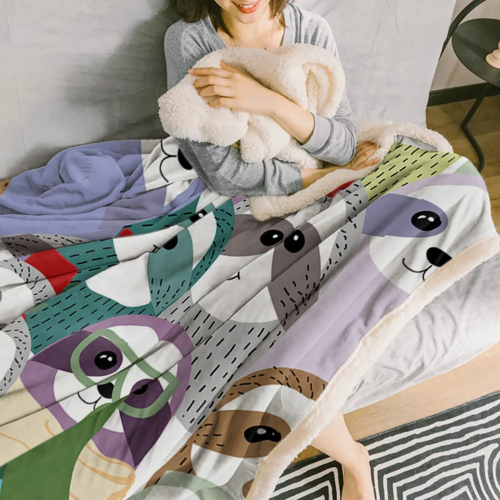 Коллекция Ленивец домашний декор одеяло из ягненка кашемира для кровати диван